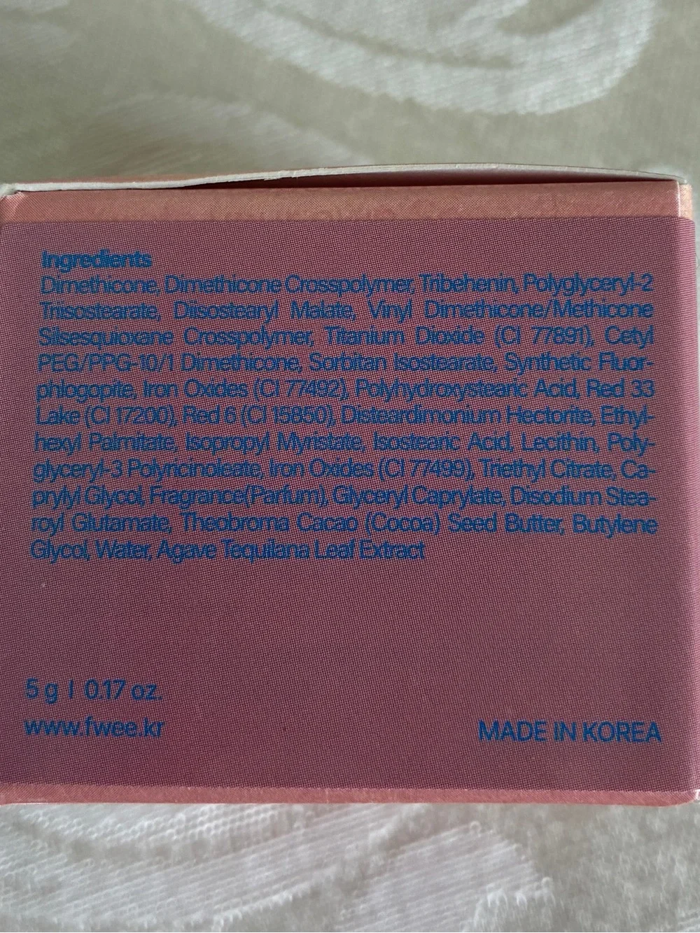 NIB Fwee Blurry Pudding Pot for Cheeks & Lips Shade ND04 My (Peachy Nude)